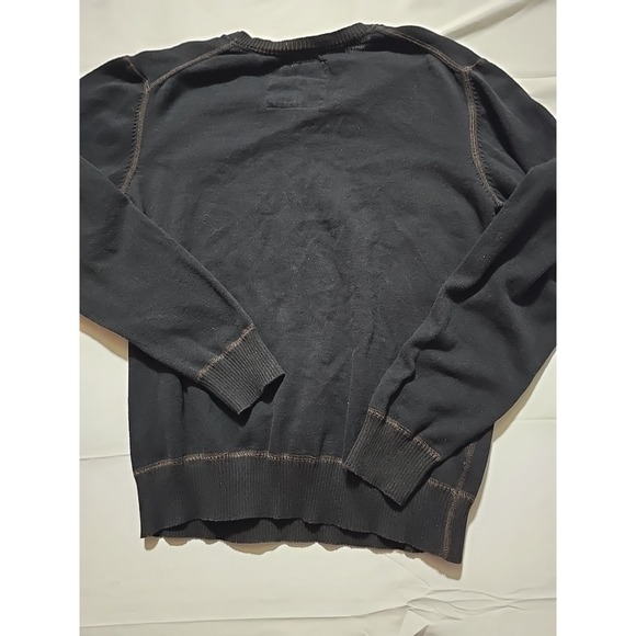 BKE Athletic Fit mens medium sweater Cotton V Neck Black Brown - Picture 7 of 7
